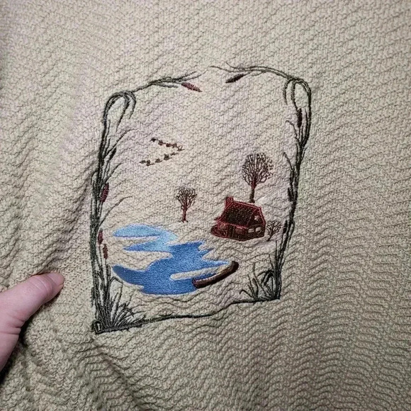 Vintage cabela's kitted sweater 100% cotton size medium - Picture 2 of 5